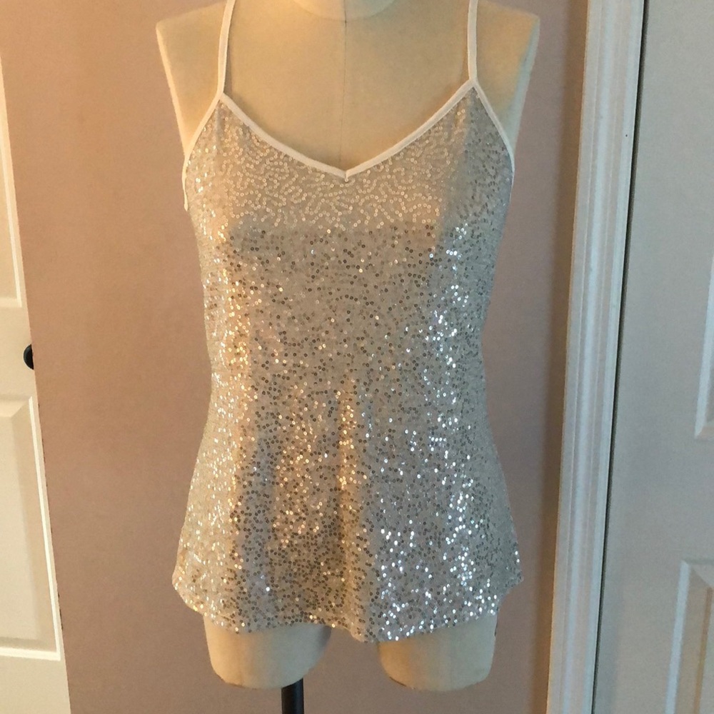 Express sequin top